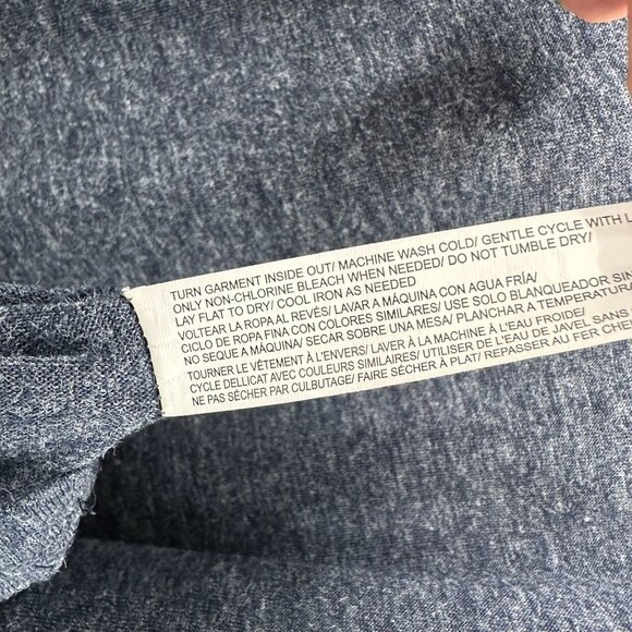 Eloquii Mock-Neck Midi Dress Blue Size 20 Blue Knit Asymmetrical Long Sleeve - Picture 7 of 7